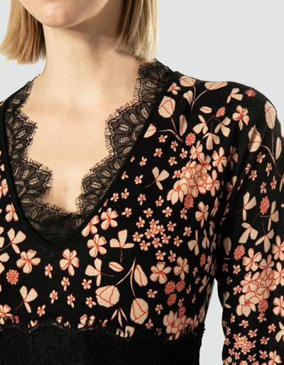 TWIN-SET Kleid mit Spitzendetails Heißer Verkauf