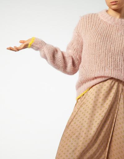 SECOND FEMALE Pullover mit Lochstrick-Muster Sonderangebote