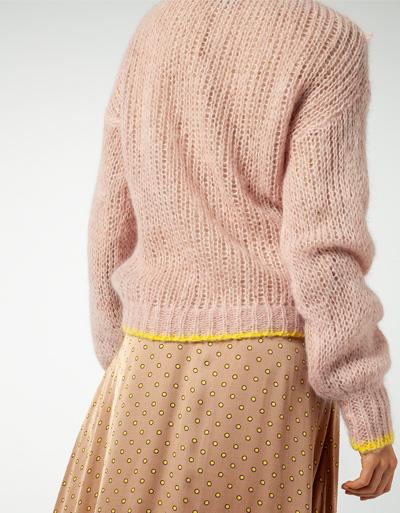 SECOND FEMALE Pullover mit Lochstrick-Muster Sonderangebote