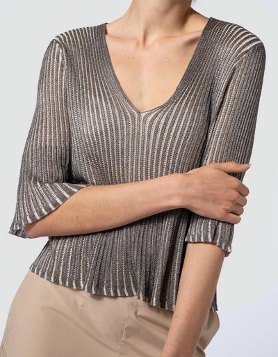 TWIN-SET Pullover aus schimmerndem Garn Rabatte dieses Monats