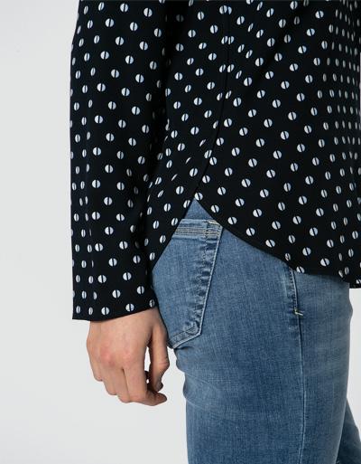 Marc O'Polo Blusenshirt mit Allover-Muster Saisonschlussverkauf