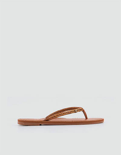 ROXY Zehensandalen mit geflochtenem Riemen Bis zu 60% Rabatt