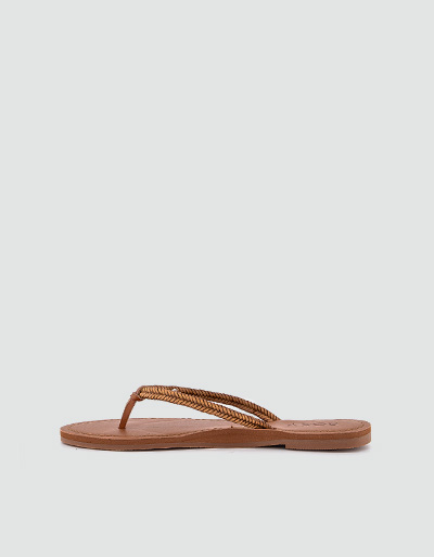 ROXY Zehensandalen mit geflochtenem Riemen Bis zu 60% Rabatt