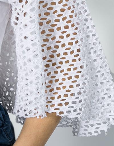 Replay Shirt mit Lochspitze Online Shopping