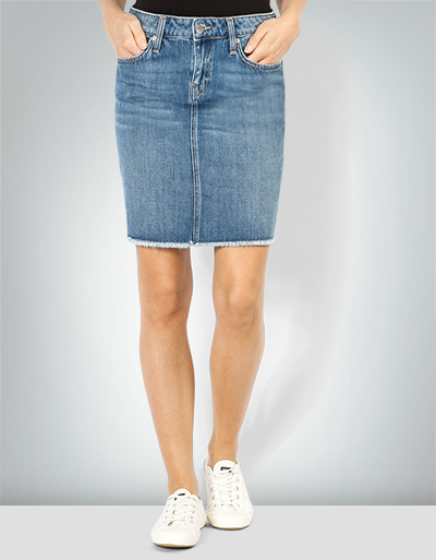 Tommy Hilfiger Jeansrock mit Fransenabschluss Sonderangebot