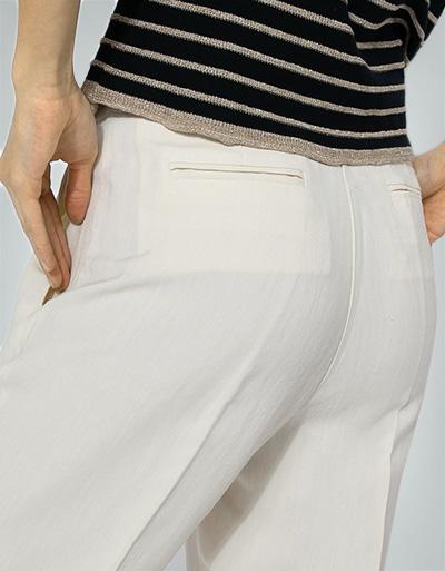 TWIN-SET 7/8 Leinenhose in italienischer Größe Kostenlose Rückgabe