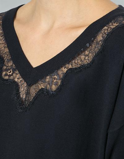 TWIN-SET Pullovershirt mit Spitzeneinsatz Begrenzte Freigabe