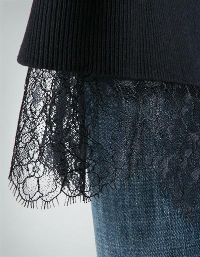 TWIN-SET Pullovershirt mit Spitzeneinsatz Begrenzte Freigabe