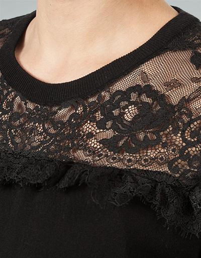 TWIN-SET Pullover mit Spitzen-Einsatz Auslauf