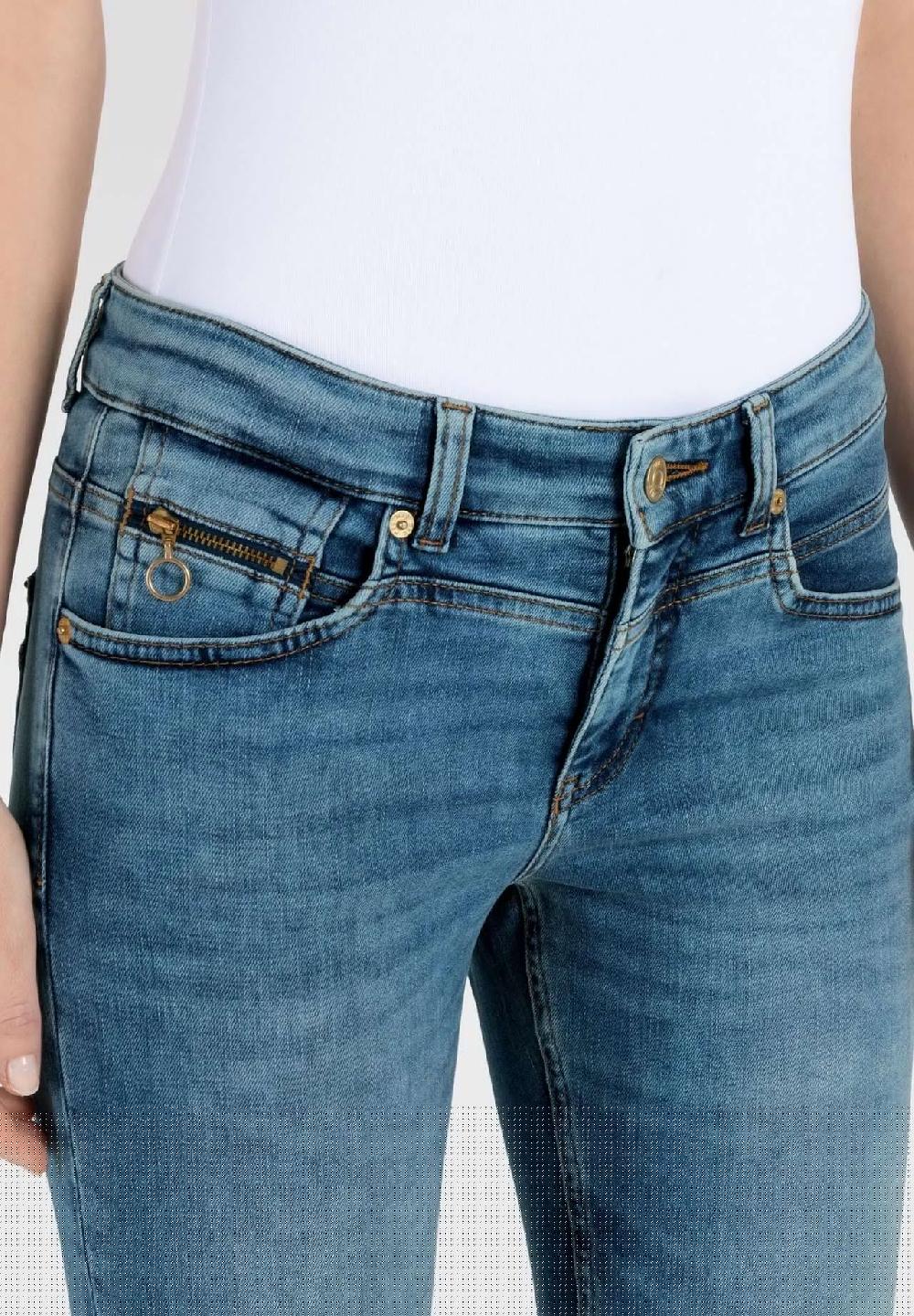 MAC Rich Jeans knöchellang Slim-Fit Fransen-Details für Damen Discount Store für neue Produkte