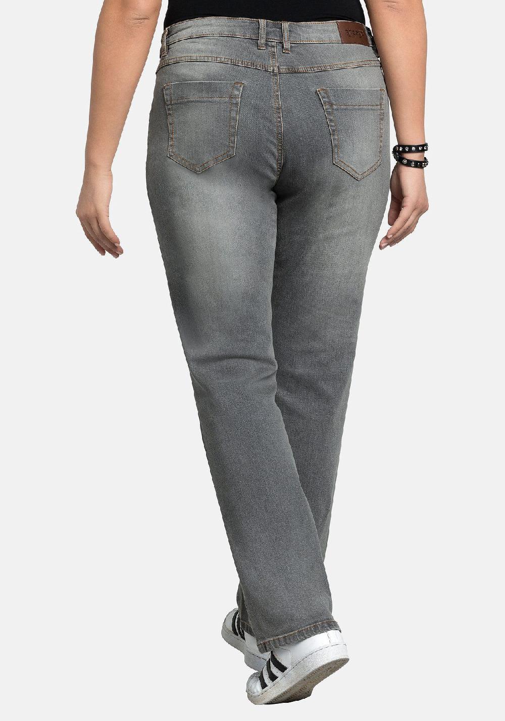 sheego Jeans »Die Gerade« mit Used-Effekten Speichern exportieren