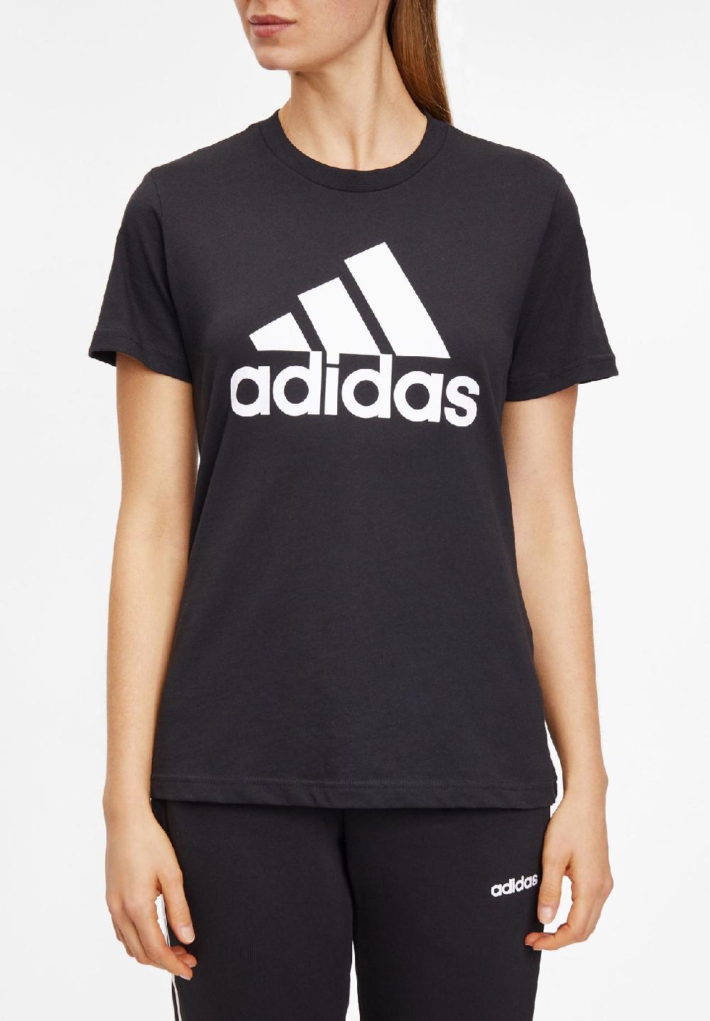 adidas T-Shirt Baumwolle Logo-Print für Damen im Angebot