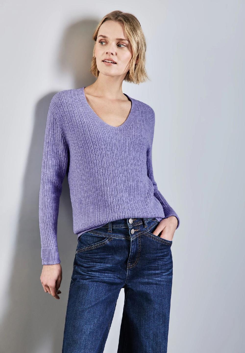 Street One Strickpullover V-Ausschnitt für Damen Kostenloser Versand