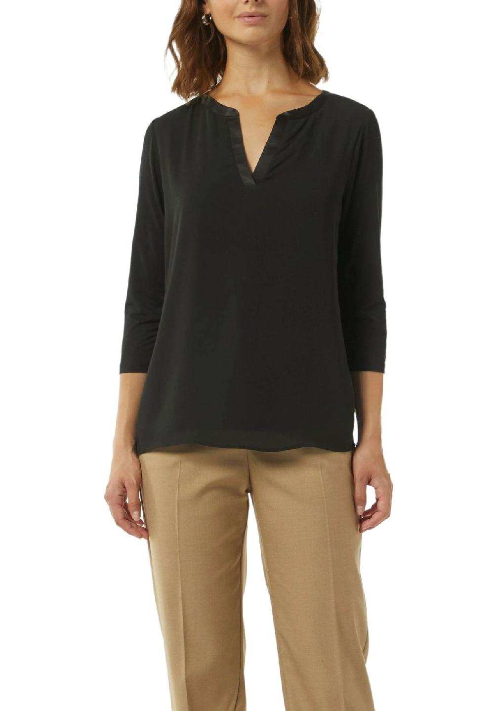 comma Shirtbluse 3/4-Arm Split-Neck für Damen Bis zu 50% Rabatt
