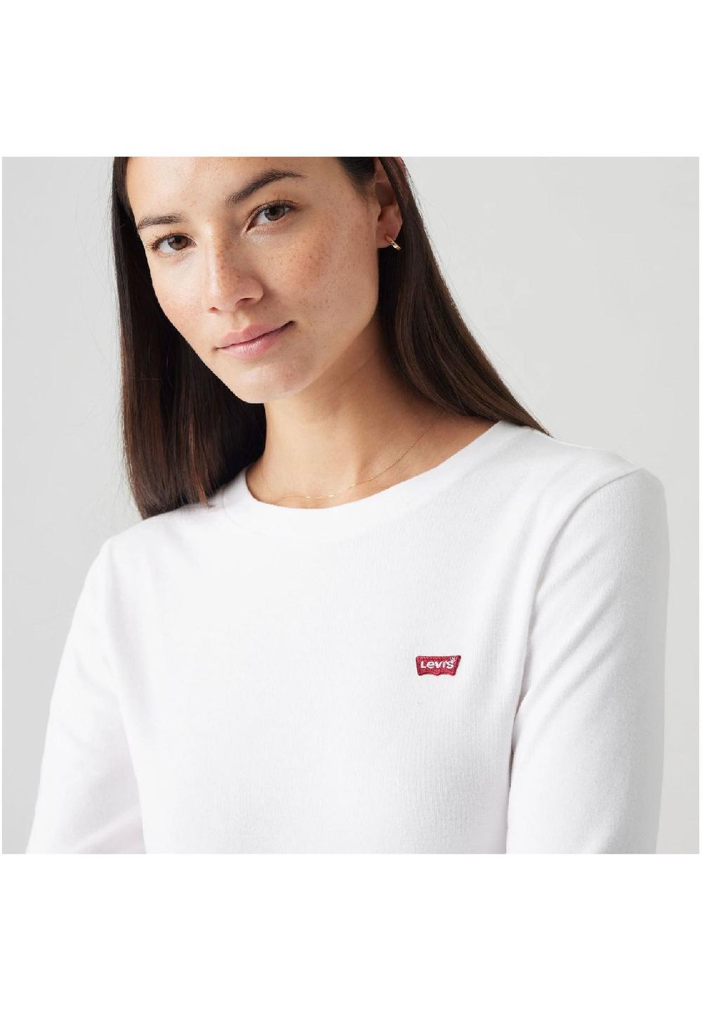 Levi's® Langarmshirt "Essential Housemark Long-Sleeve Tee" Baumwolle für Damen Vierteljährliche Förderung