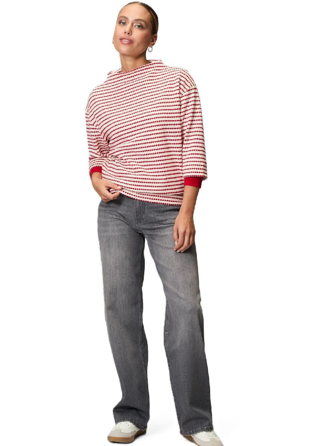 zero Sweatshirt 3/4-Arm Stehkragen für Damen Meist gekauft