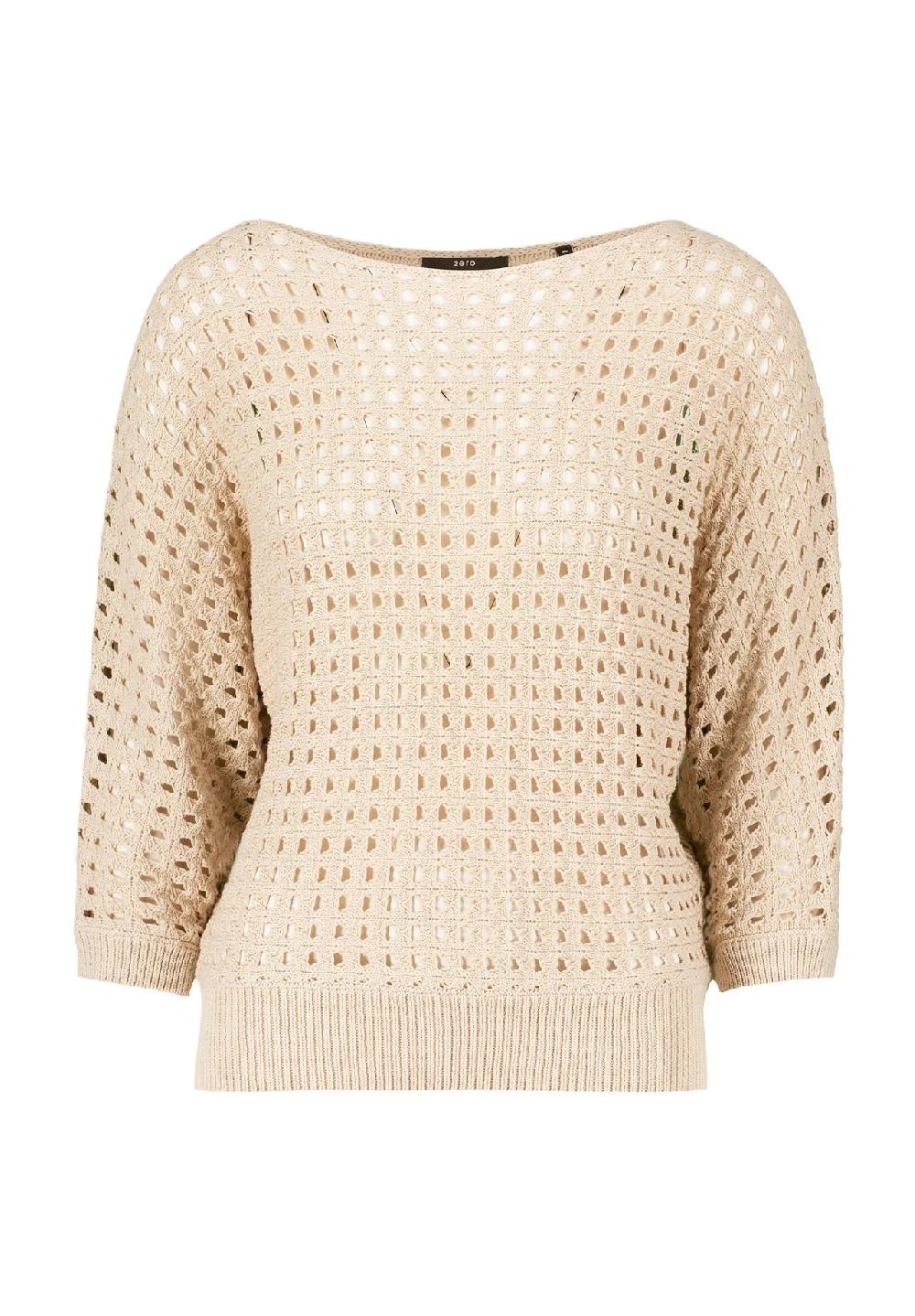zero Pullover Dreiviertelarm Rundhalsausschnitt für Damen Limitierter Zeitrabatt