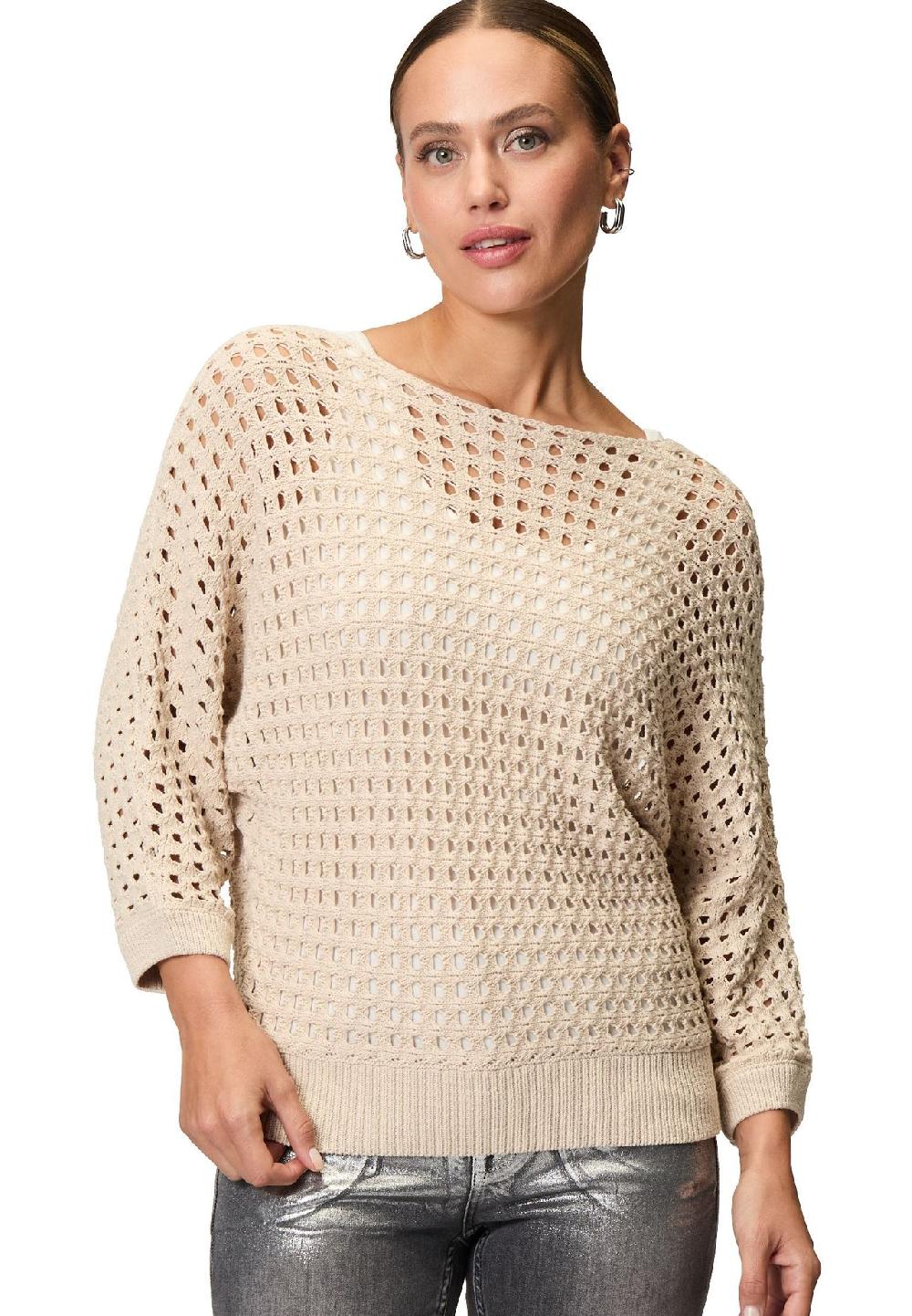 zero Pullover Dreiviertelarm Rundhalsausschnitt für Damen Limitierter Zeitrabatt