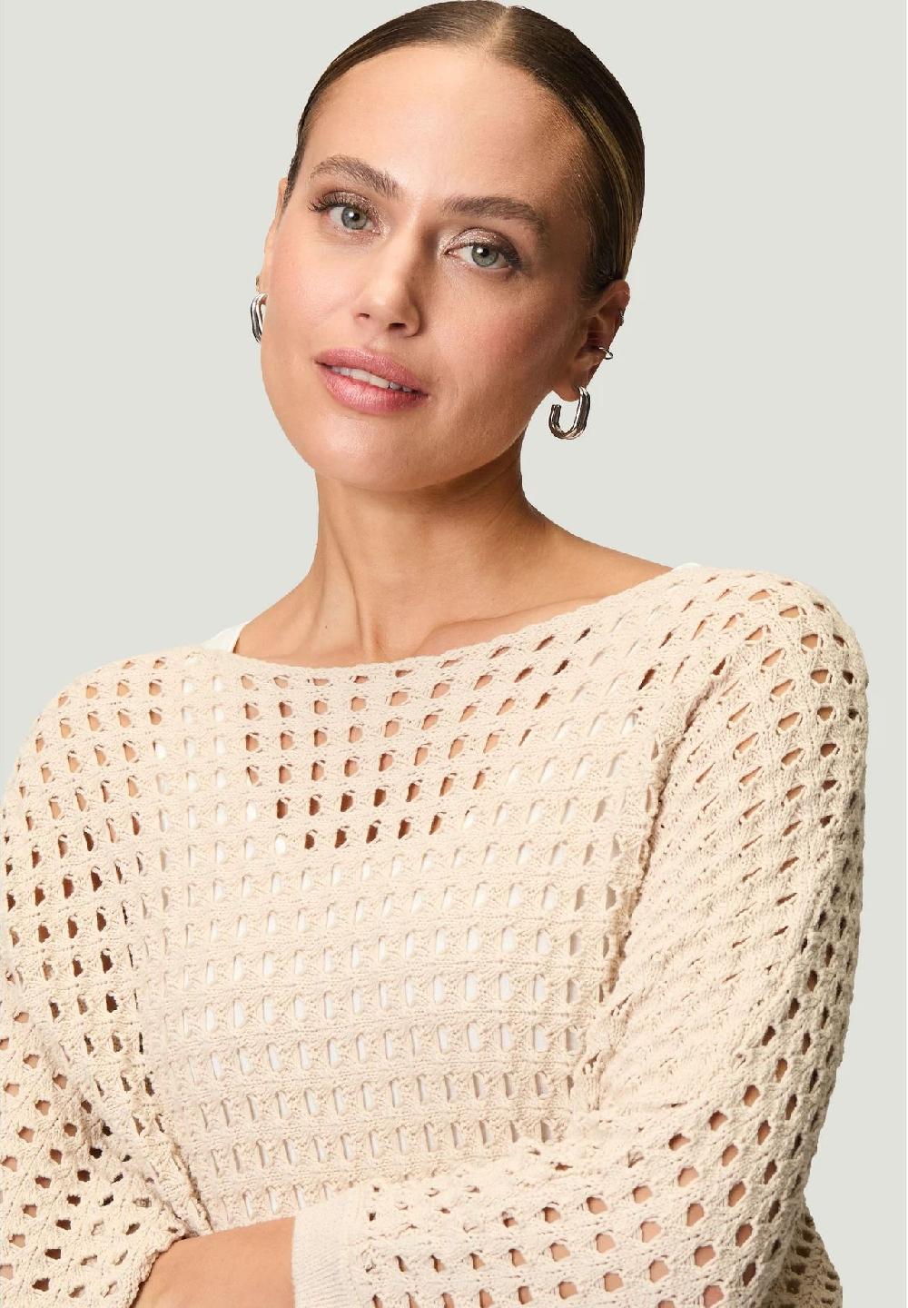 zero Pullover Dreiviertelarm Rundhalsausschnitt für Damen Limitierter Zeitrabatt