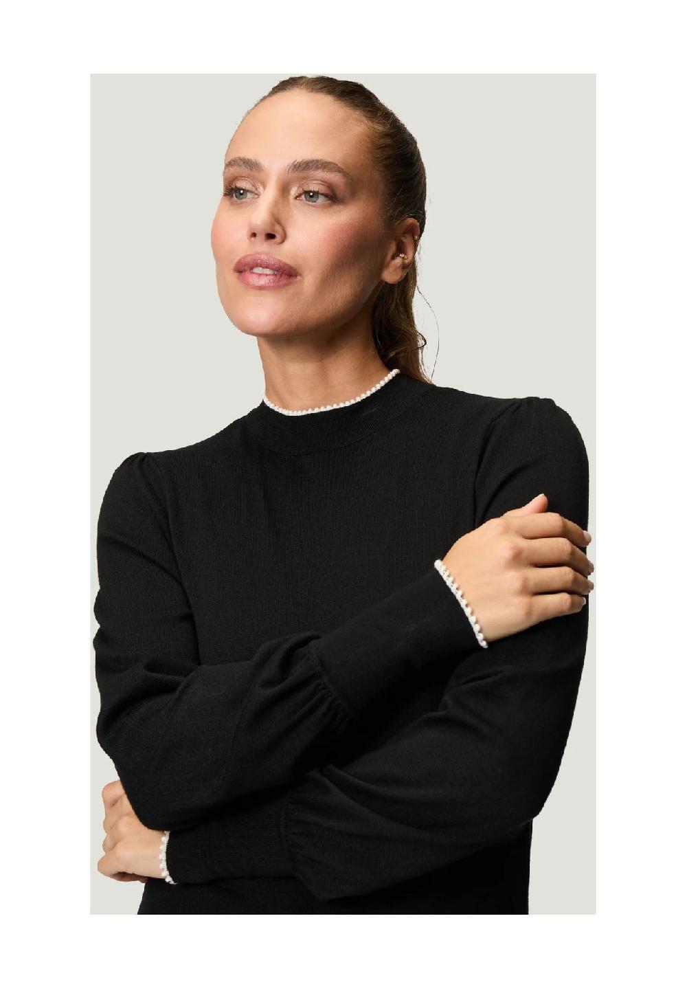zero Pullover Stehkragen Kontrastpaspel für Damen Fabrikpreis