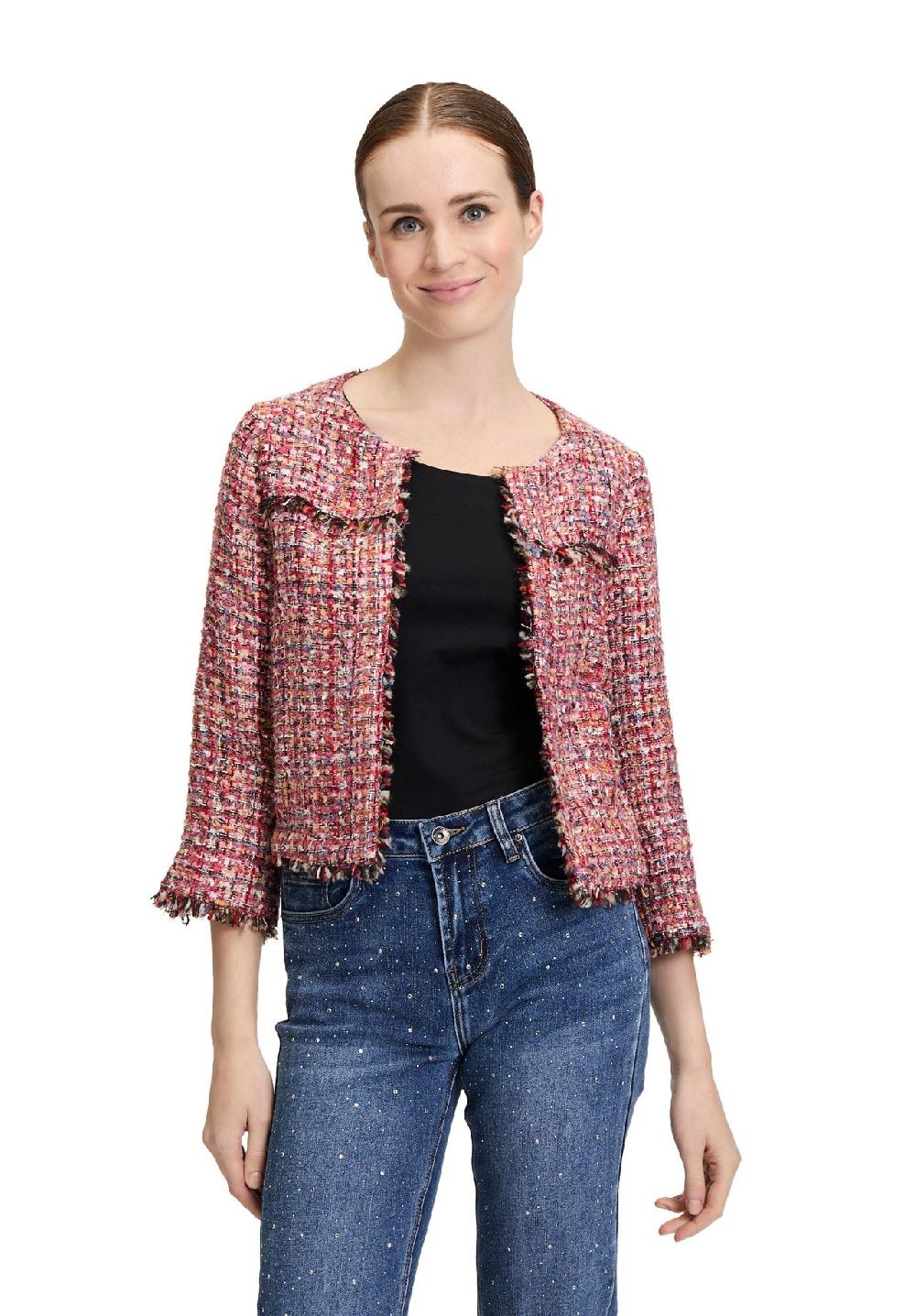 CARTOON Kastenjacke 3/4-Arm Fransen für Damen Begrenztes Angebot