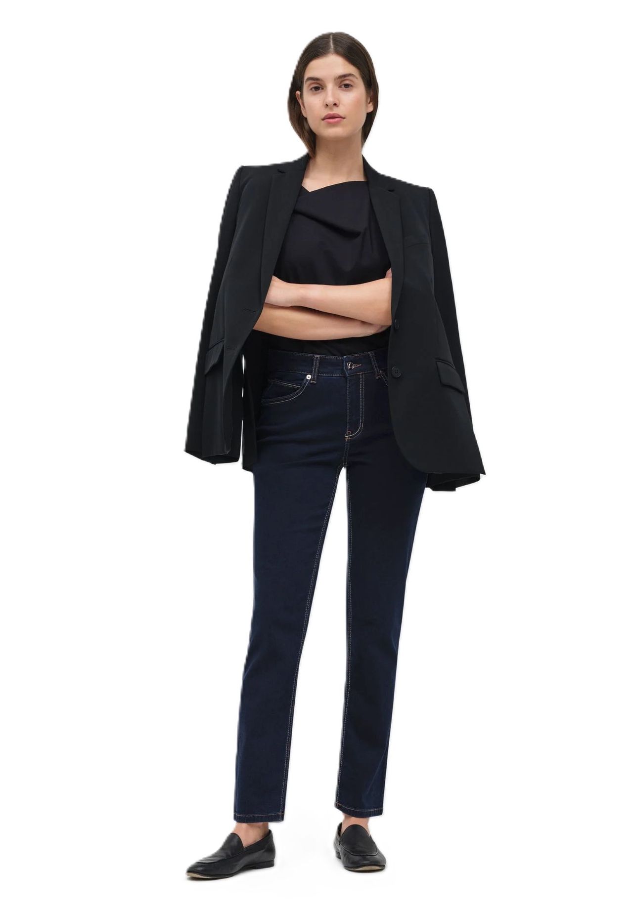MAC Melanie Jeans Straight Fit Gürtelschlaufe für Damen Weihnachtsangebot
