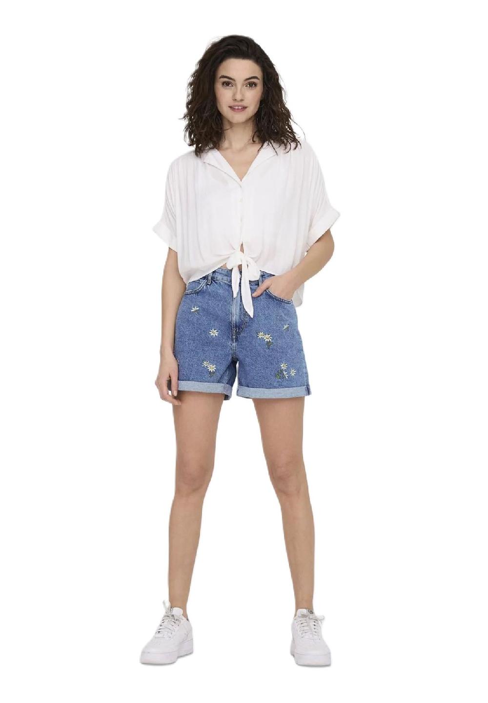 ONLY® Hemdbluse Reverskragen Knoten-Detail für Damen Große Rabatte