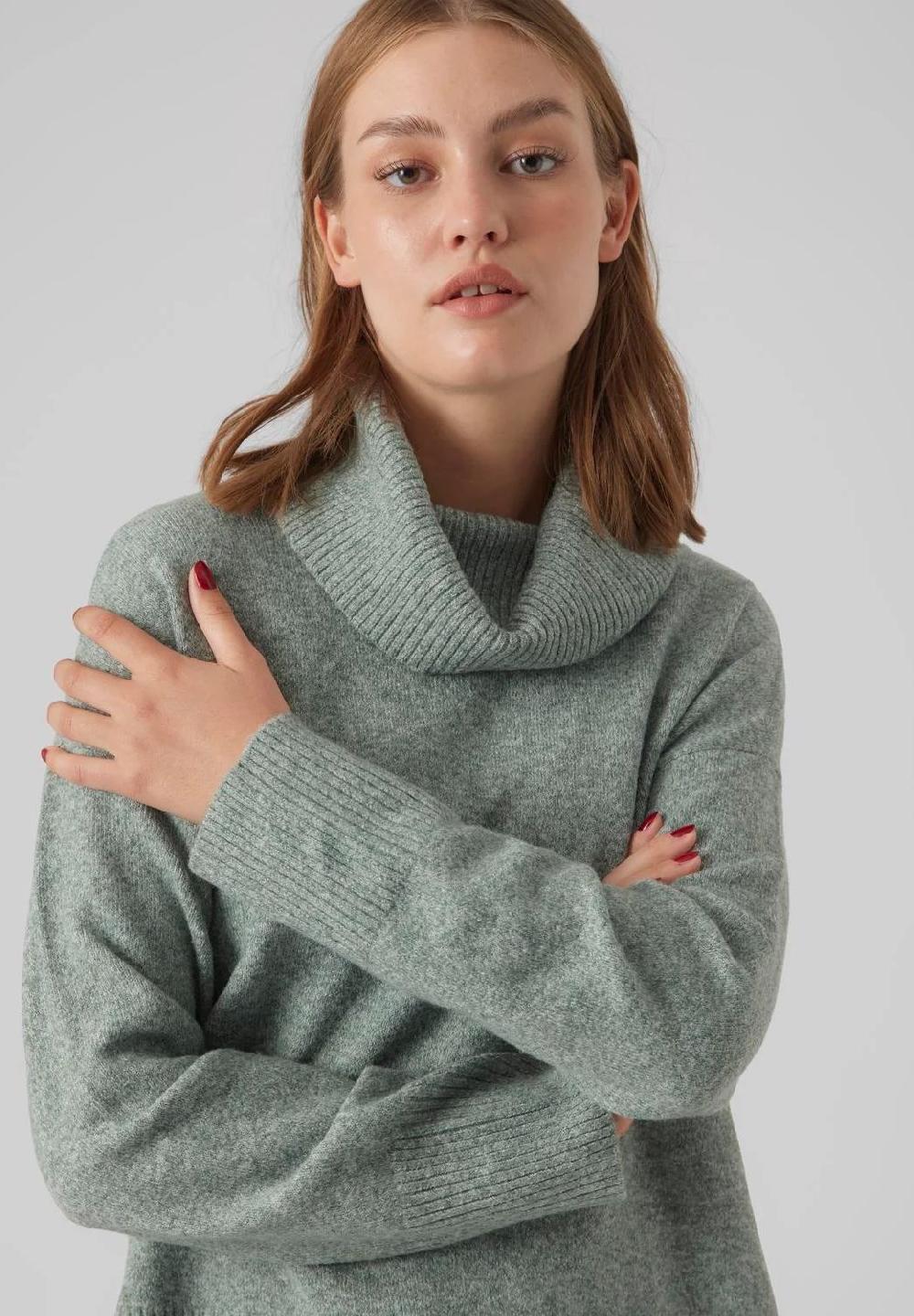 VERO MODA® Strickpullover Regular-Fit Rollkragen für Damen Kauf eins, bekomm eins gratis