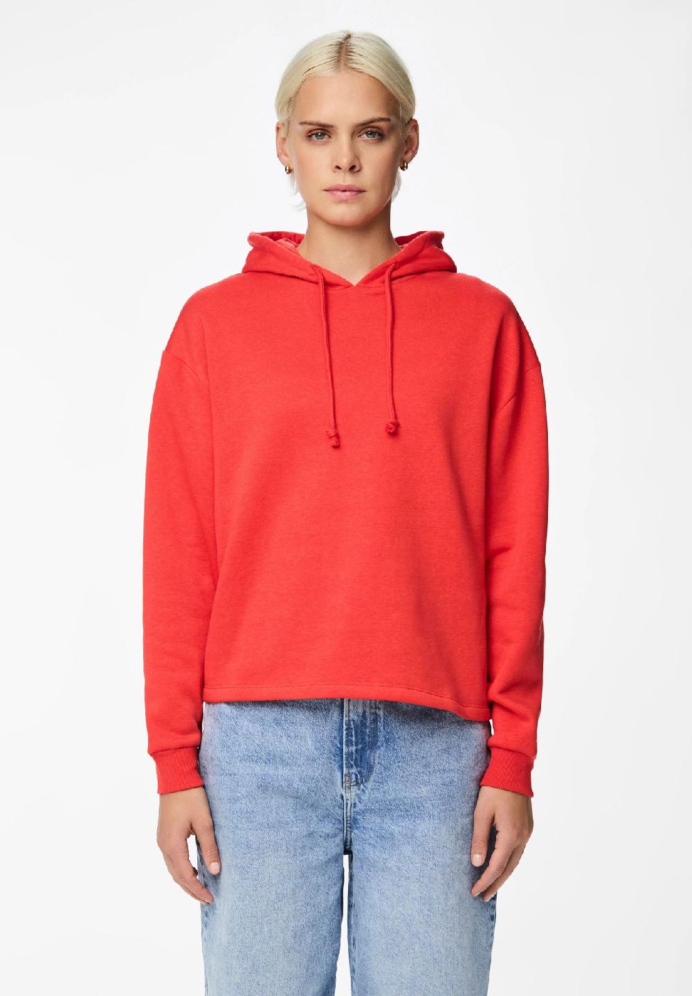 PIECES Hoodie Kapuze mit Kordelzug Rippbündchen für Damen Riesige Ersparnisse