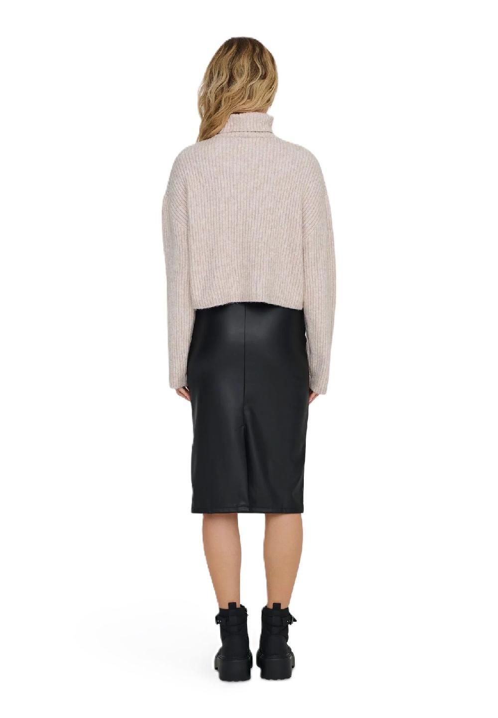 ONLY® Rollkragenpullover "Melanie" Rippbündchen für Damen JETZT KAUFEN