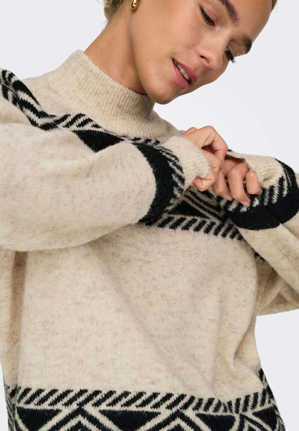ONLY® Strickpullover "Victor" Stehkragen für Damen Neueste Stile