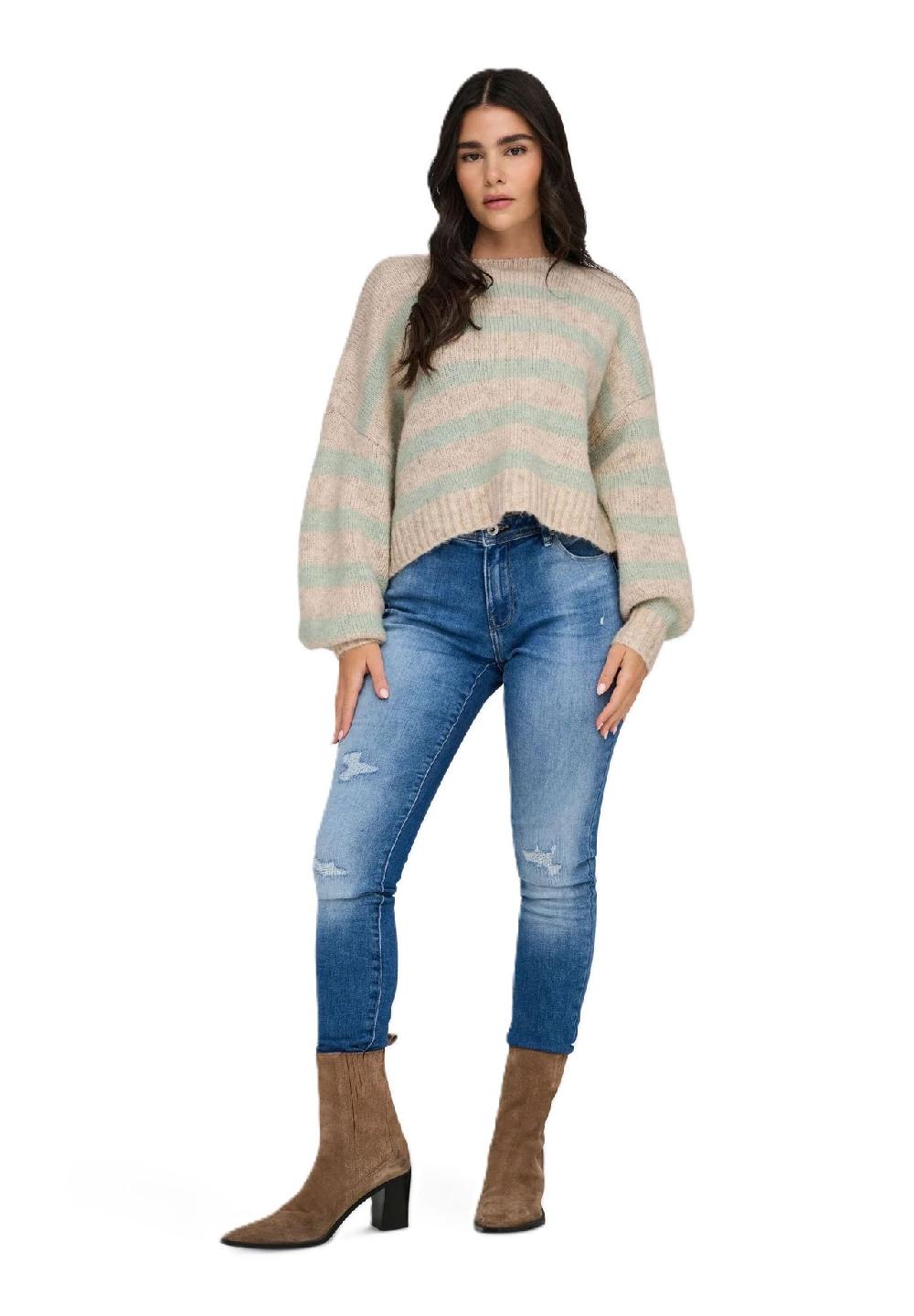 ONLY® Strickpullover U-Boot Ausschnitt für Damen Nur noch ein Tag übrig