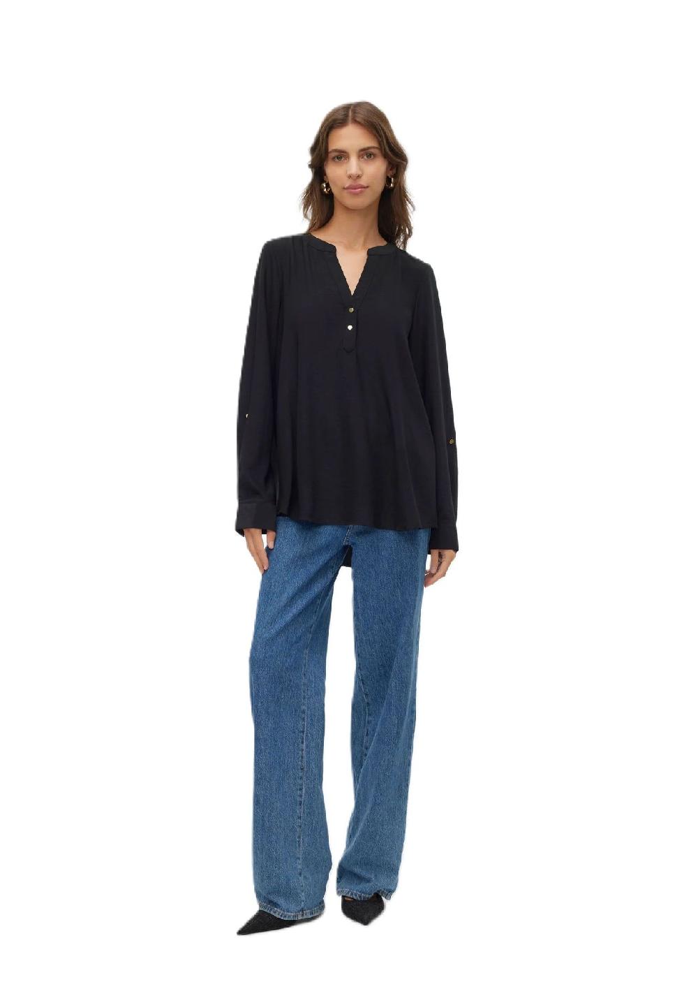 VERO MODA® Blusenshirt Split-Neck für Damen Super Rabatt