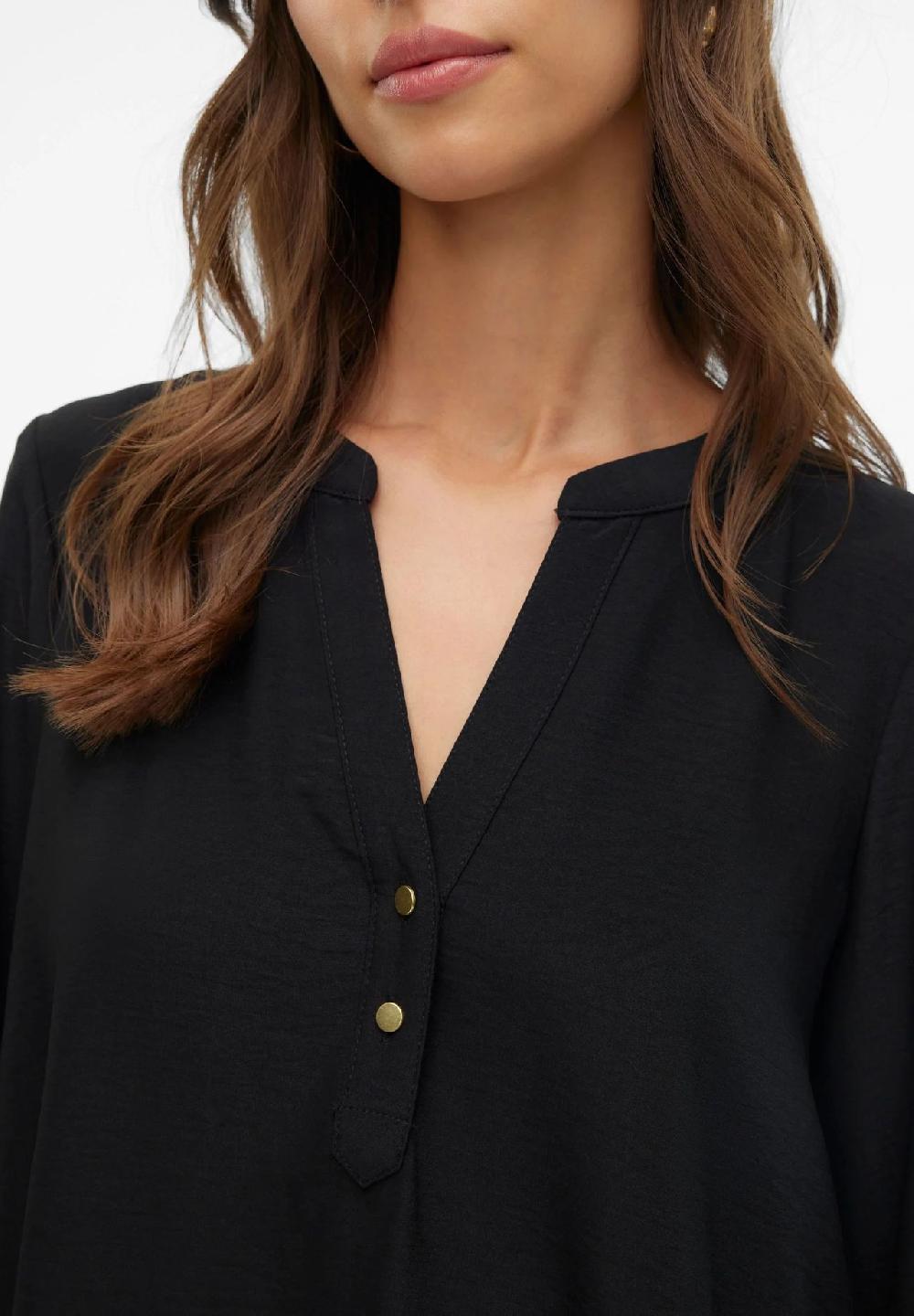 VERO MODA® Blusenshirt Split-Neck für Damen Super Rabatt