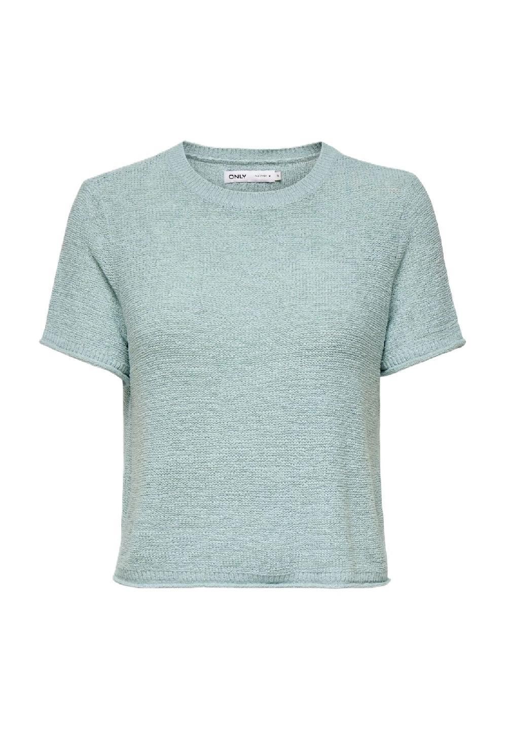 ONLY® Strickpullover Kurzarm Seitenschlitze für Damen Black Friday Preise