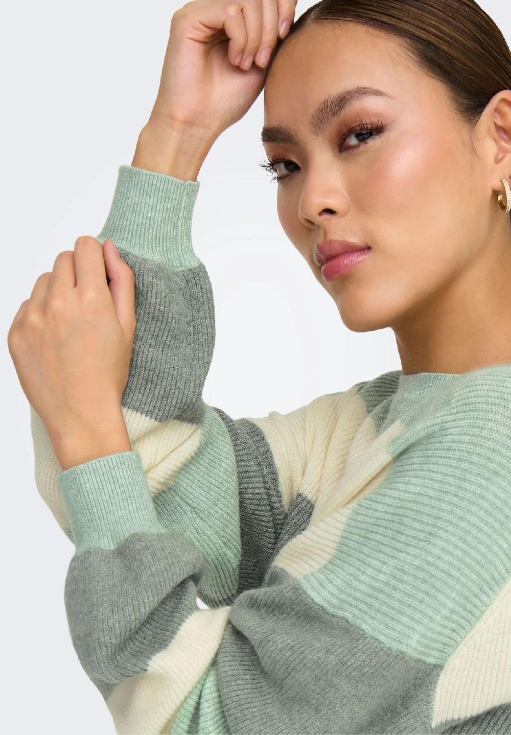 ONLY® Pullover Streifen Ballonärmel für Damen 2025