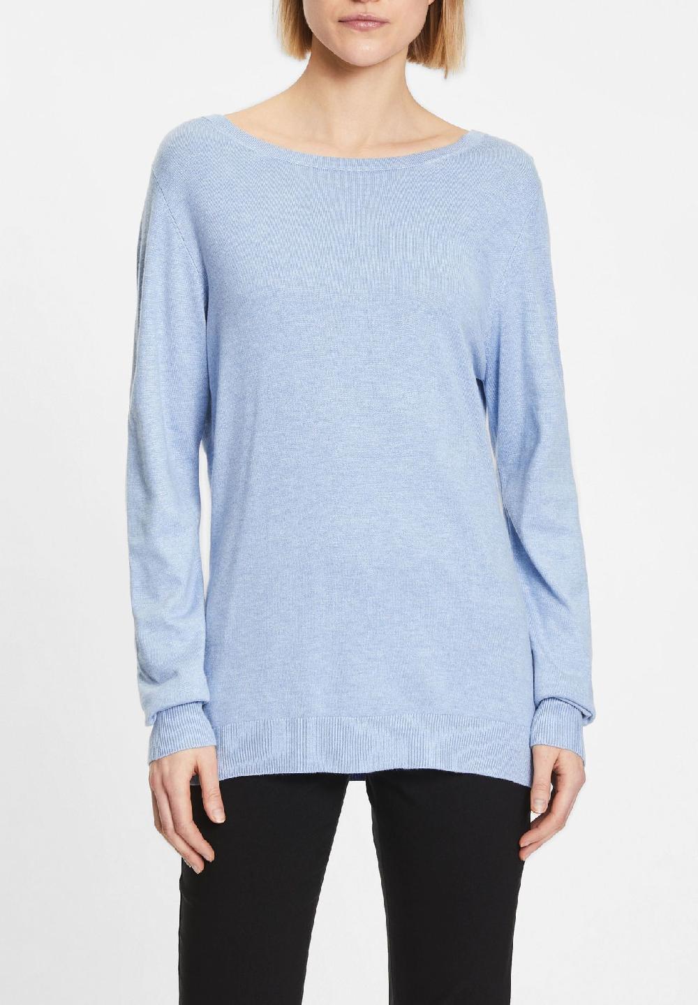 GALERIA essentials Pullover "Elea" U-Boot-Ausschnitt Rippbündchen für Damen Outlet
