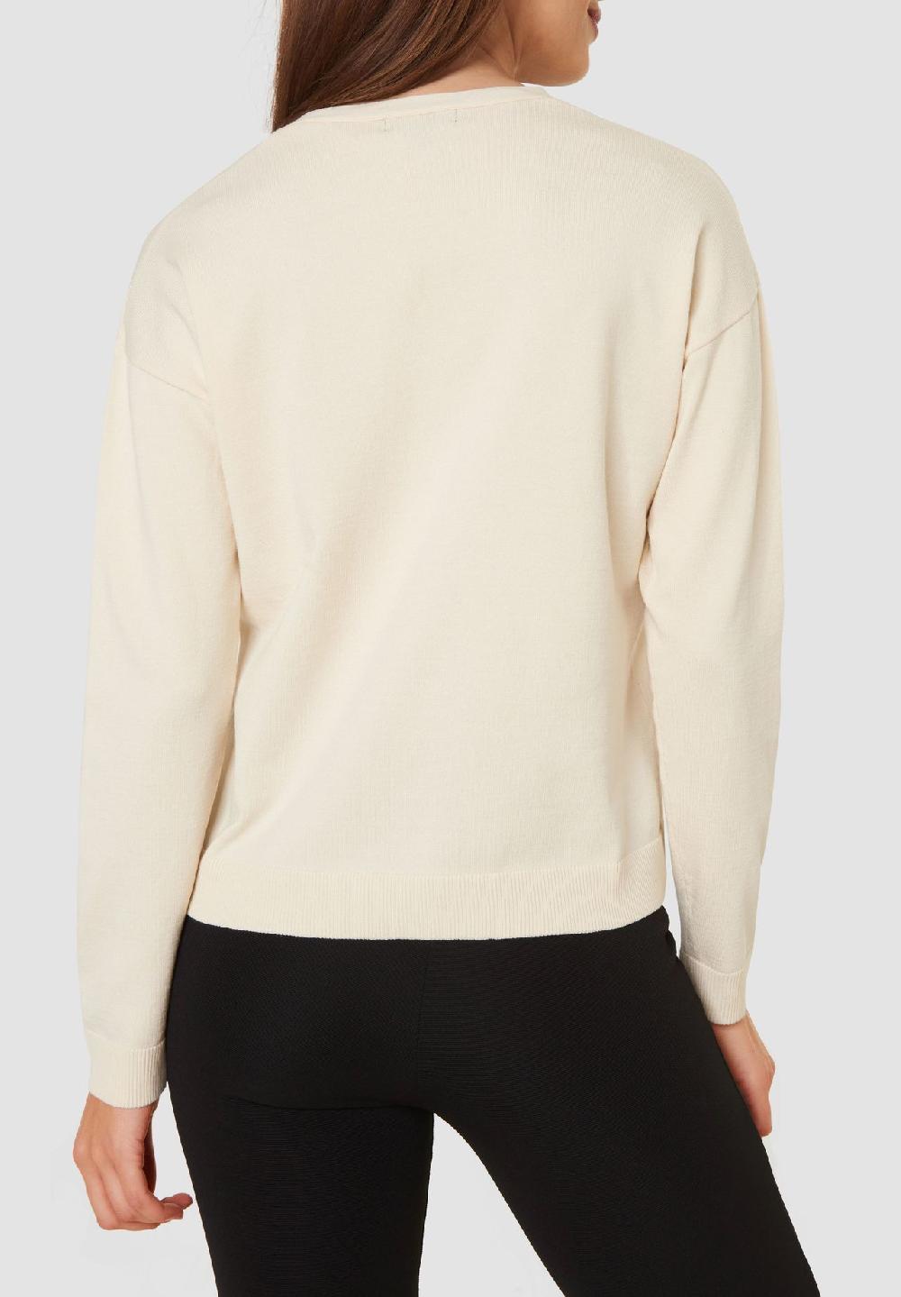 MANGUUN collection Pullover V-Ausschnitt Rippbündchen für Damen im Angebot