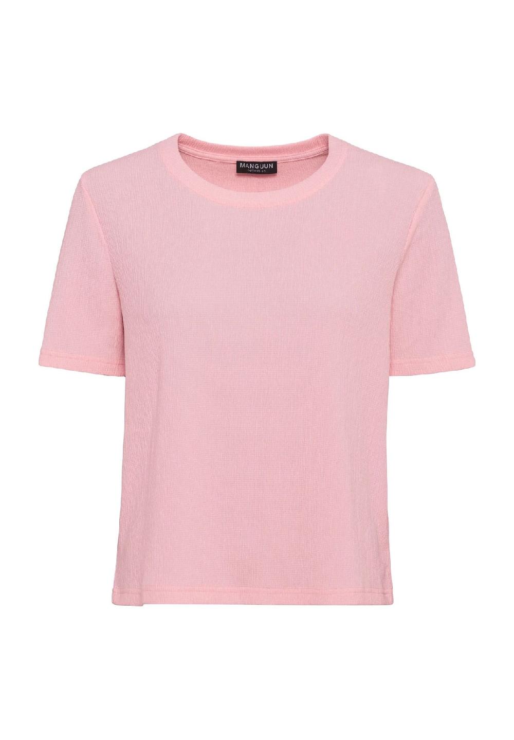 MANGUUN collection Shirt Rundhals-Ausschnitt strukturierte Optik für Damen Begrenztes Angebot