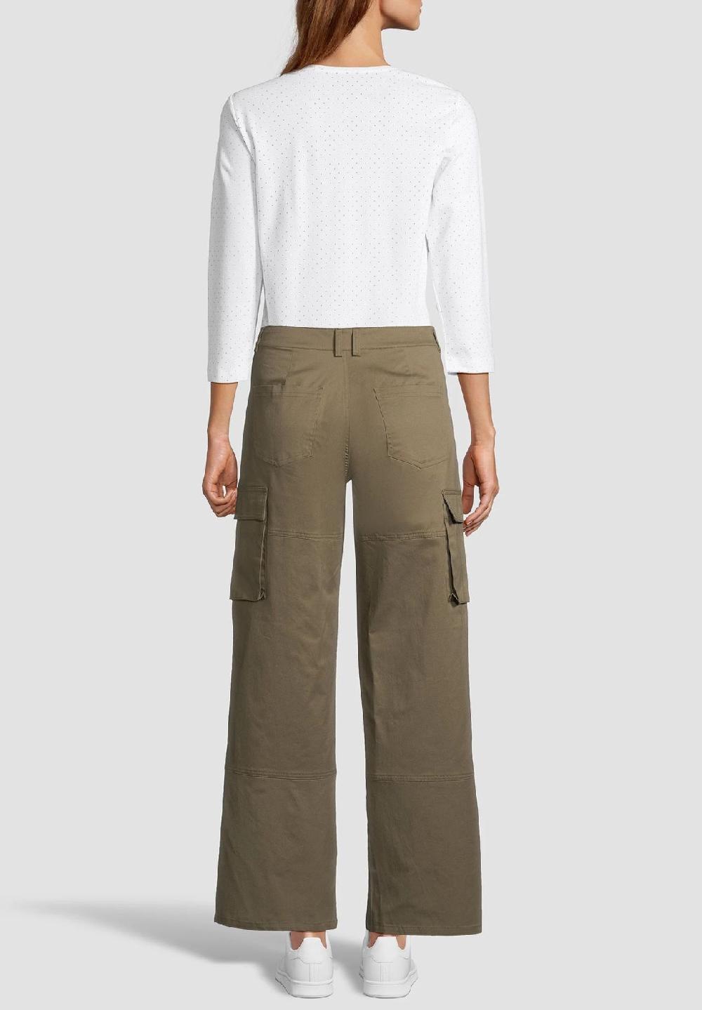 MANGUUN Cargohose Baumwolle-Stretch knöchellang für Damen Weihnachtsangebot