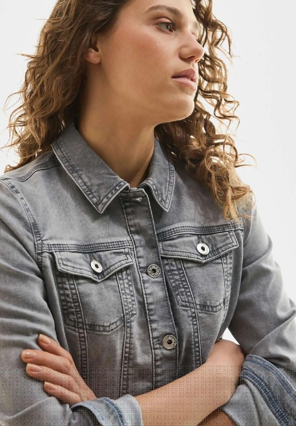 CECIL Jeansjacke Blusenkragen für Damen Schlussverkauf