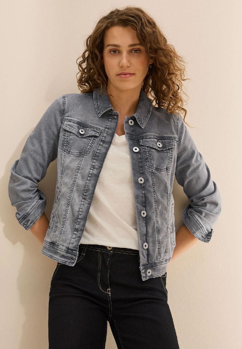 CECIL Jeansjacke Blusenkragen für Damen Schlussverkauf