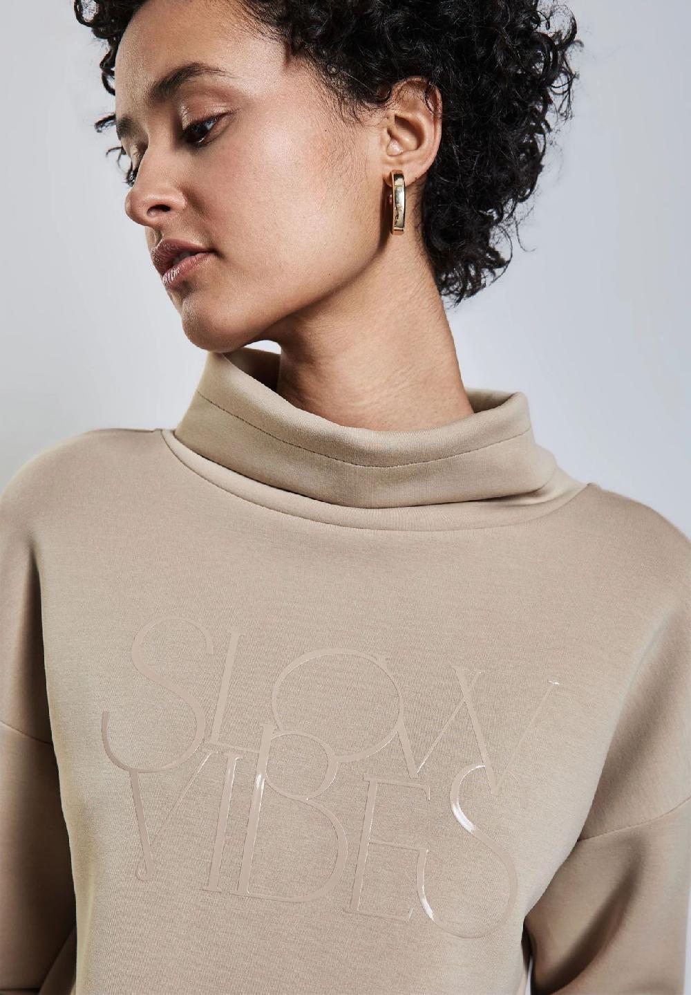 Street One Sweatshirt Schalkragen für Damen Top Angebot