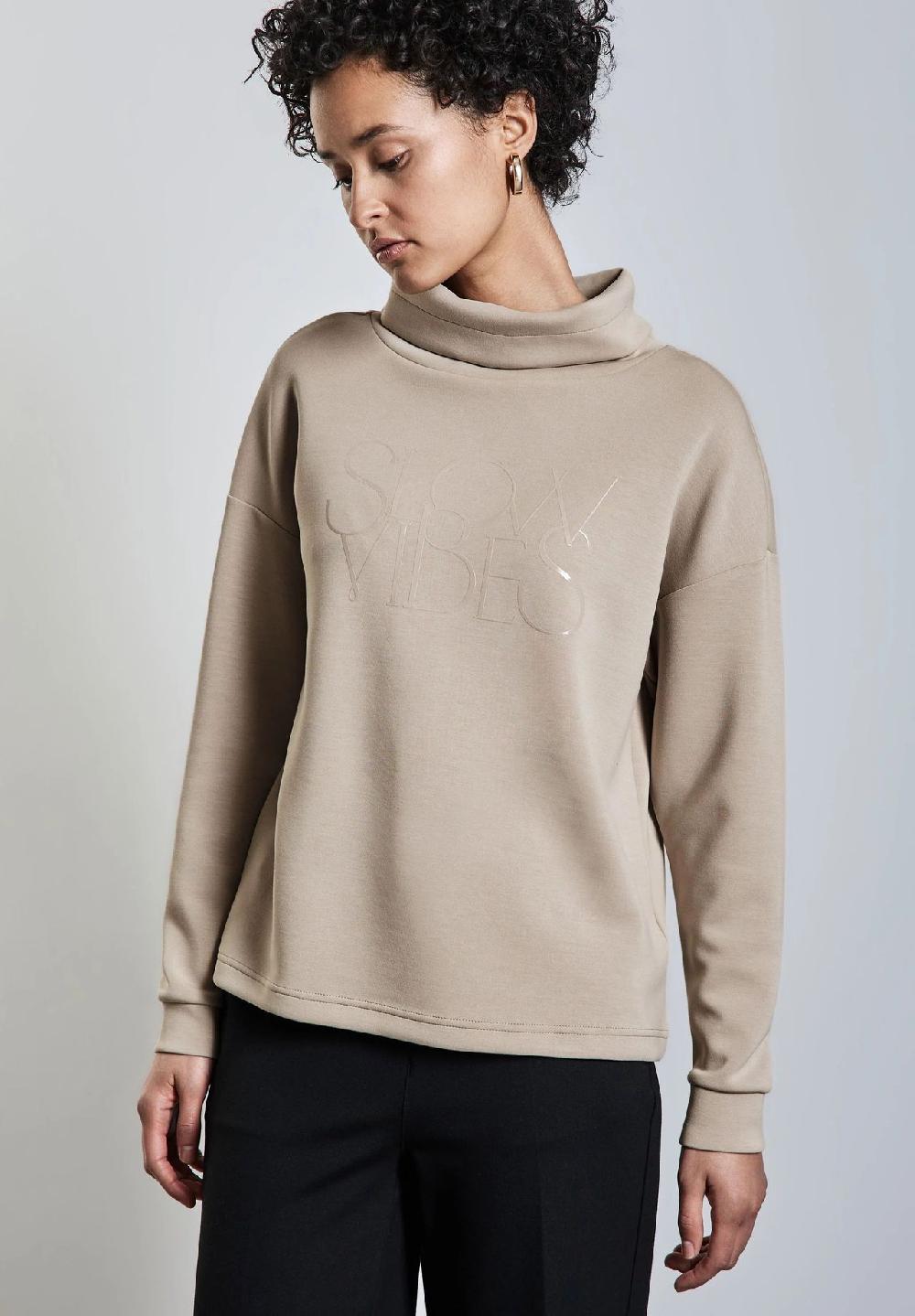 Street One Sweatshirt Schalkragen für Damen Top Angebot