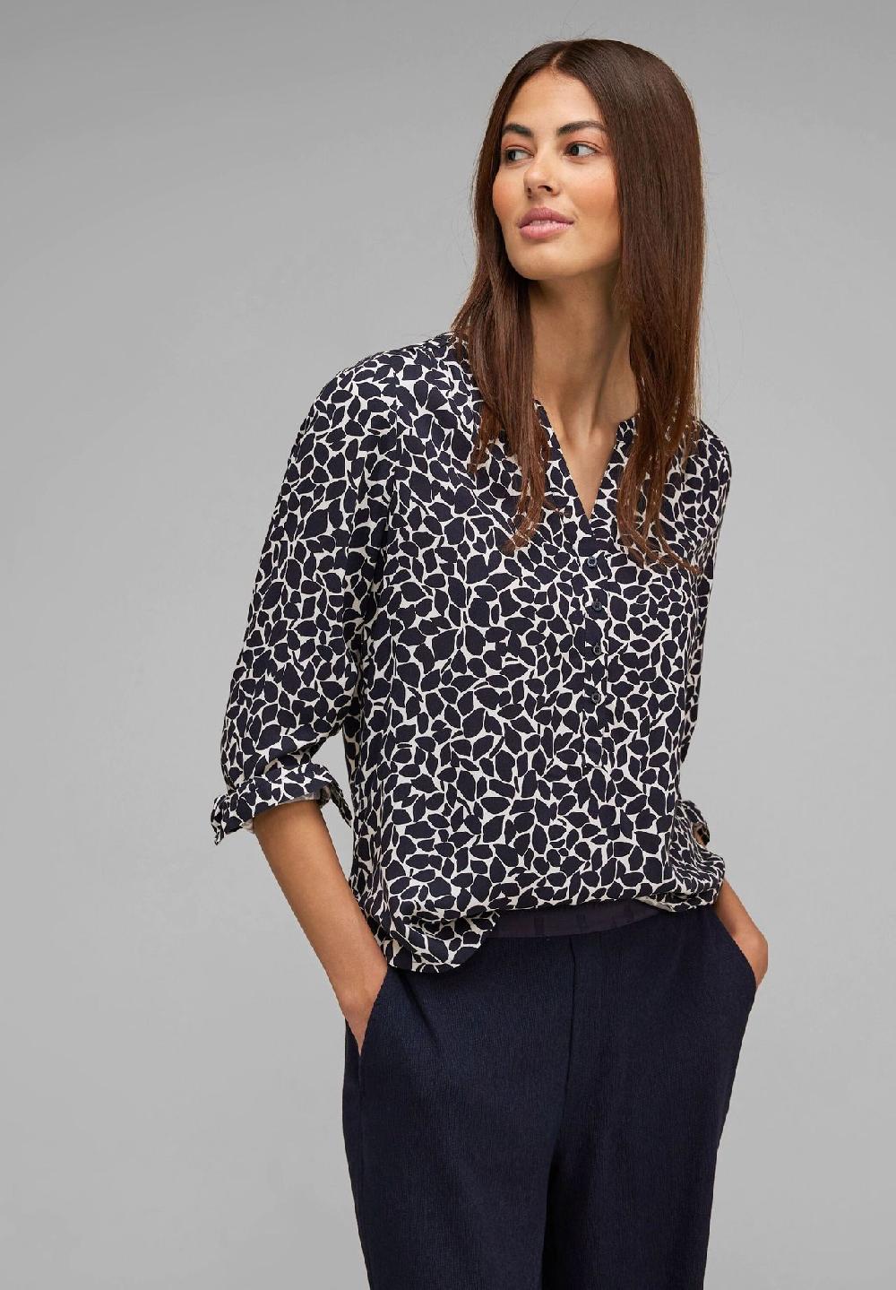 Street One Shirtbluse Split-Neck Langarm für Damen Fabrik Onlineshop