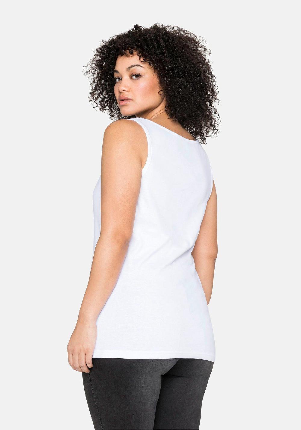 sheego Tanktop aus reiner Baumwolle Bis zu 50% Rabatt