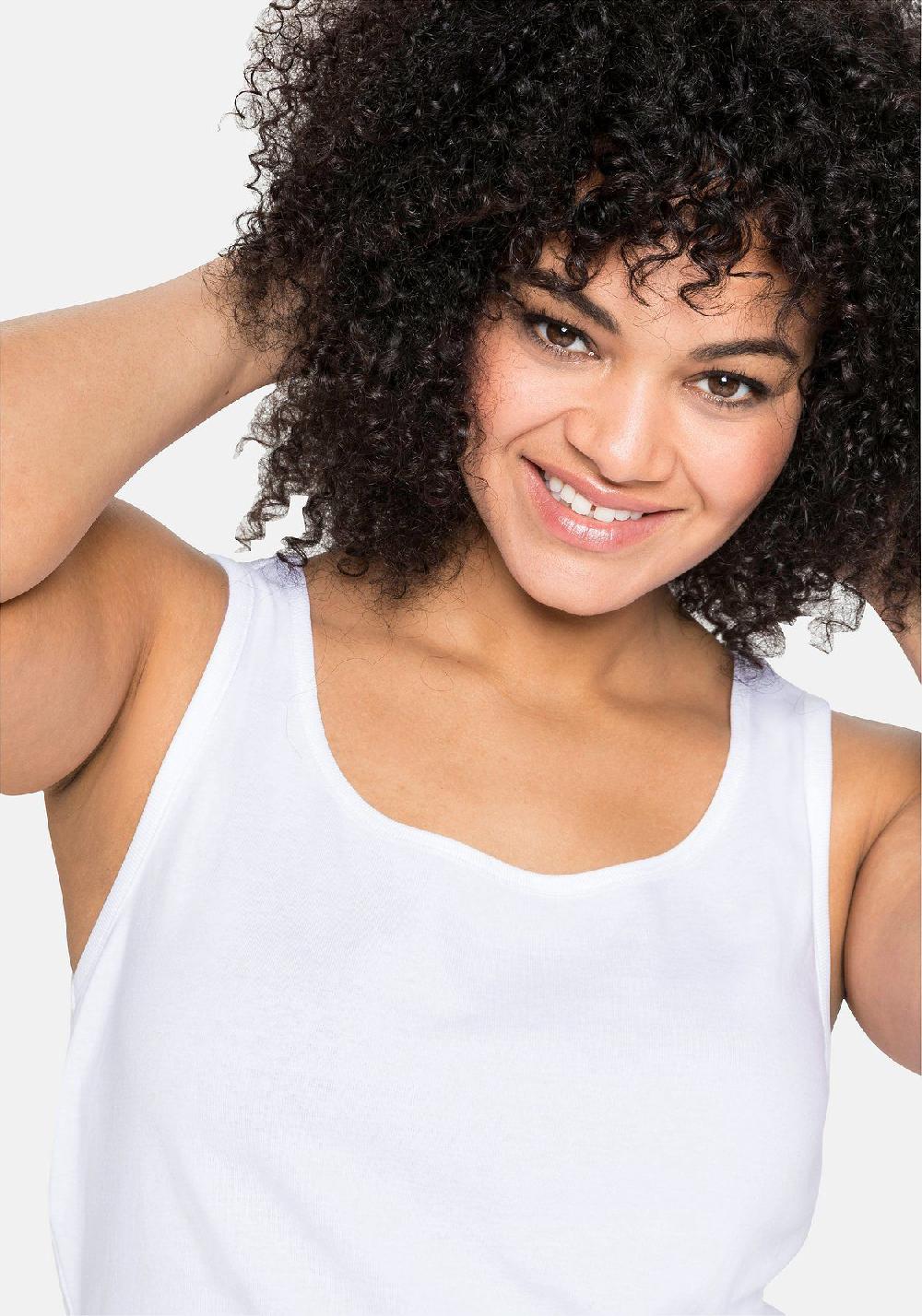 sheego Tanktop aus reiner Baumwolle Bis zu 50% Rabatt