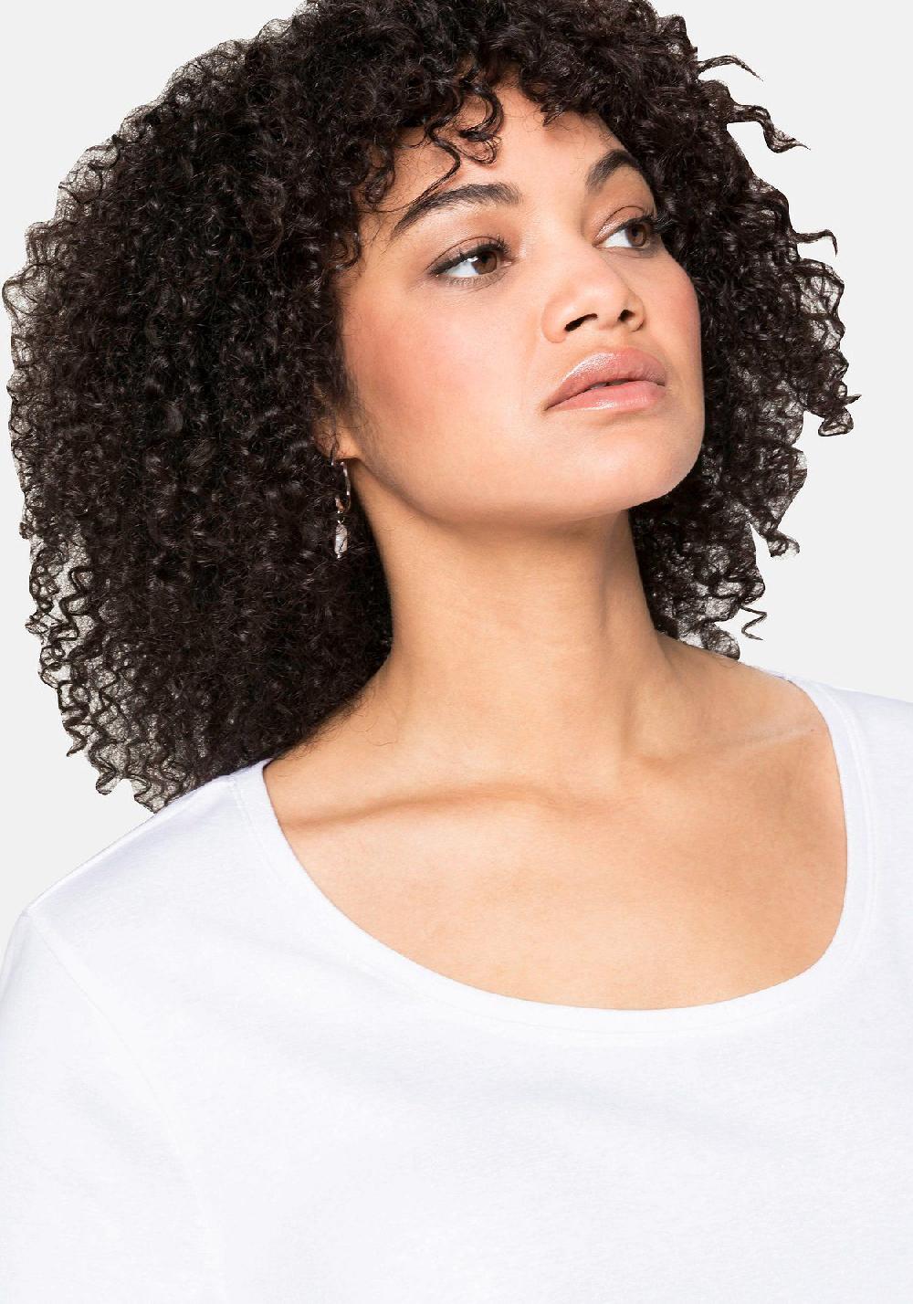 sheego T-Shirt aus reiner Baumwolle Bis zu 60% Rabatt