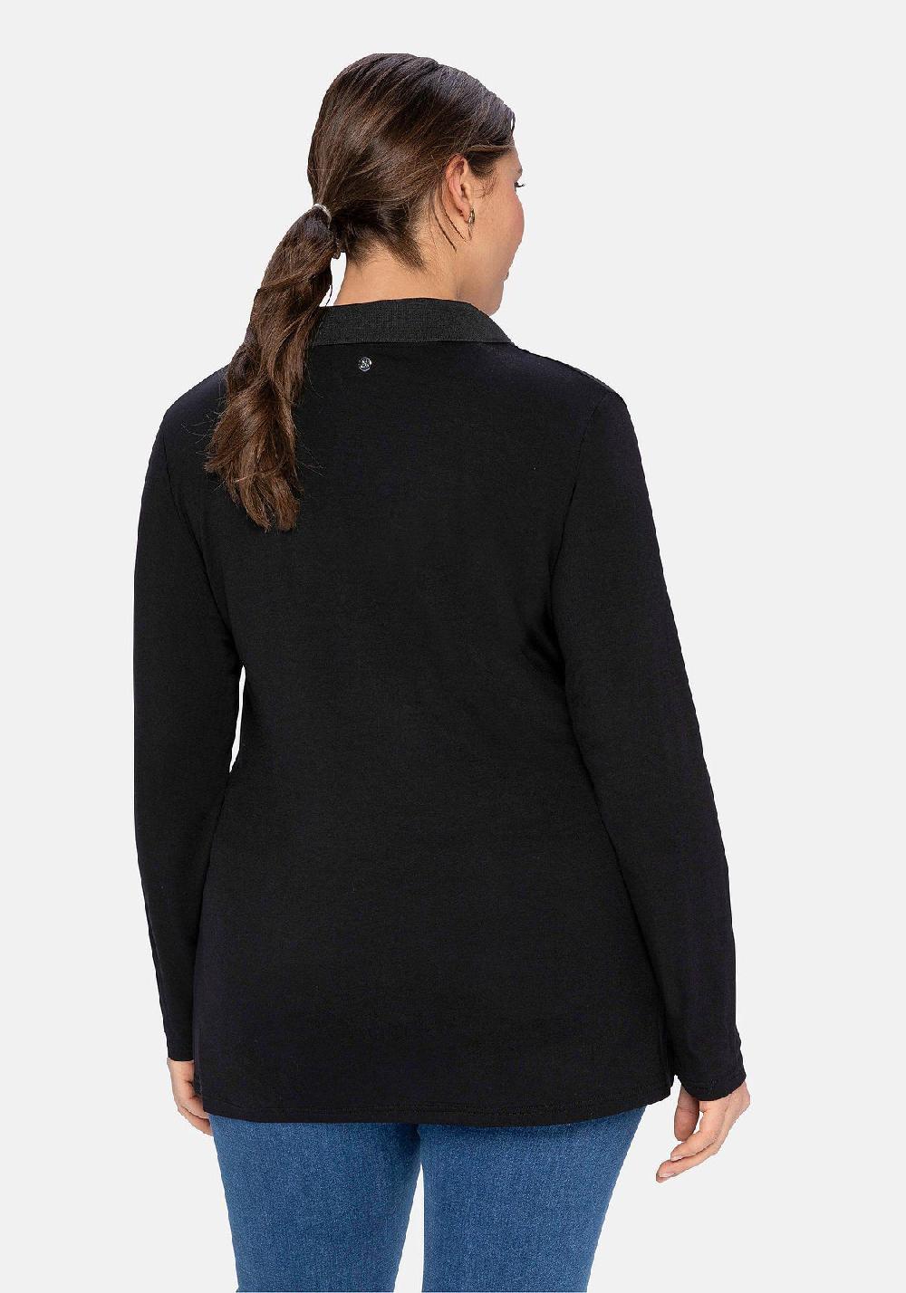 sheego Poloshirt mit offenem Polokragen Vierteljährliche Förderung