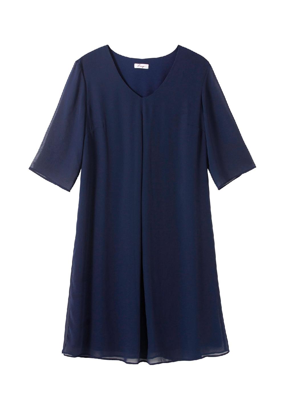 sheego Kleid im Layerlook aus Chiffon und Viskose Super Rabatt